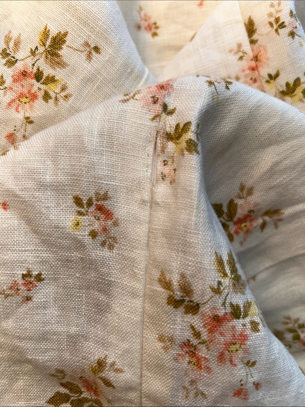Reformation Linen Floral Mini Dress Puff Sleeve Cottagecore Prairie Size 0 - Picture 9 of 9